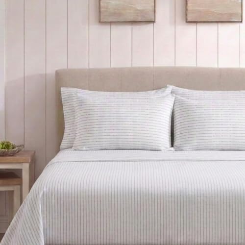 Nautica - Queen Cotton Percale Sheet Set with Matching Pillowcases