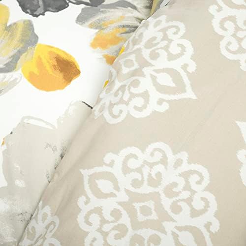 Lush Decor Leah Reversible 100% Cotton Duvet Cover Set, 3 Piece Set