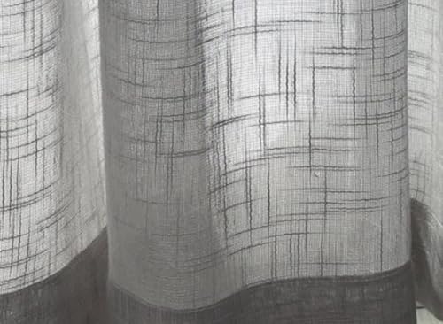 Sheer Curtains Voile 2 Panel Set,2 x 34W x 63H,Semi Sheer Curtains for