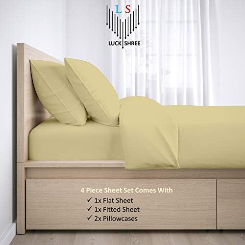 1000-TC Egyptian Cotton 4-PC Sheet Set, 12" Deep Pocket - Taupe, Twin