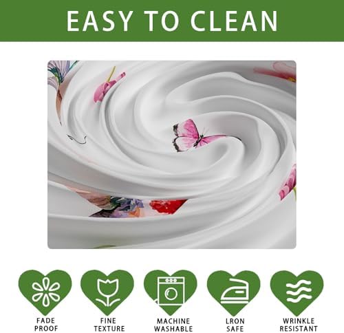 XCHI Wildflowers Tulips Flowers Spring Tablecloth Square Summer Table