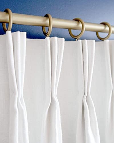 Triple Pinch Pleat Blackout Curtains for Living Room, Room Darkening