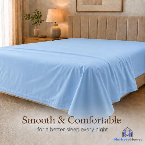 Cal-King Size Flat Sheets Only- Hotel Quality Luxury Single Wrinkle