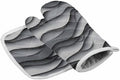 Quilted Cotton Terry Cloth Oven Mitt, Pot Holder Gray Black Gradient