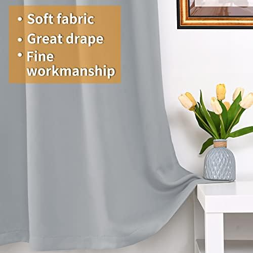 YoungsTex 100% Blackout Curtains 63 Inch Length, Thermal Insulated
