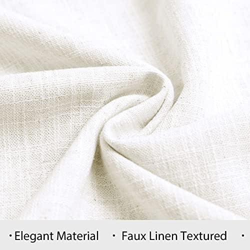Macochico Extra Long Curtains 120 inch Length Light Filtering Linen