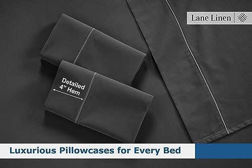 LANE LINEN 100% Egyptian Cotton King Size Sheets Set - 4 Pieces