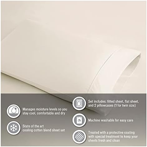 Madison Park 600 TC Cooling Cotton Blend King Sheet Set, Charcoal