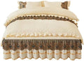 Duvet Cover Set For Adults Quilted Fleece Lace Winter Warm Room Decor