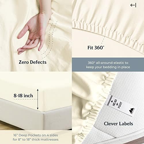 Mayfair Linen 100% Egyptian Cotton California King Fitted Sheet Only