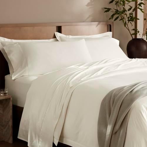 BOLL & BRANCH Signature Hemmed Sheet Set, Split King, Cream