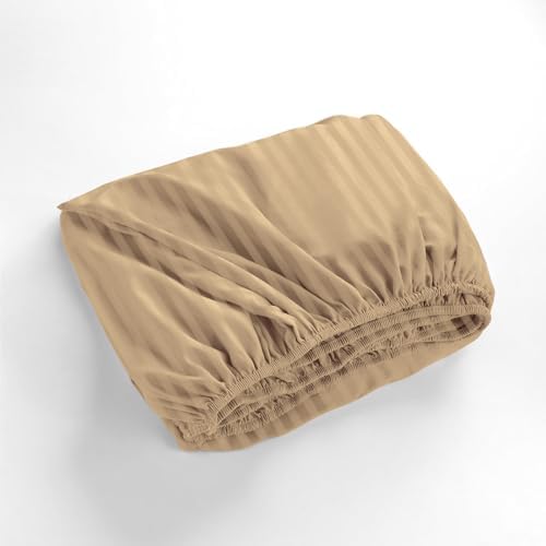 Egyptian Cotton Sheet Set, Twin XL Size Fit 15"-18" Inch Deep Taupe