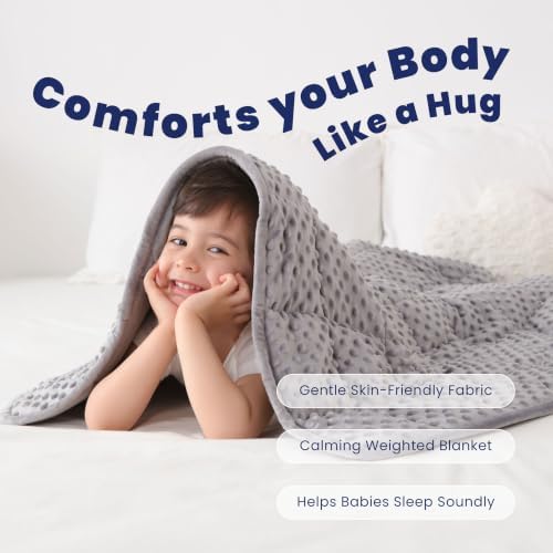 Huloo Sleep Kids Weighted Blanket Twin 5lbs (36"×48",Gray) Breathable