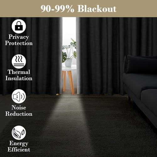 cololeaf coloeaf Blackout Curtains Faux Linen Look Window Curtain