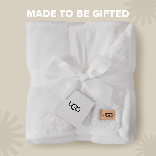 UGG Nita King Blanket, Reversible Plush Fleece, 110" x 90", White