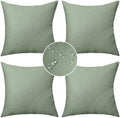 Demetex Outdoor Throw Pillow Covers 18x18 Set of 4 Waterproof Square