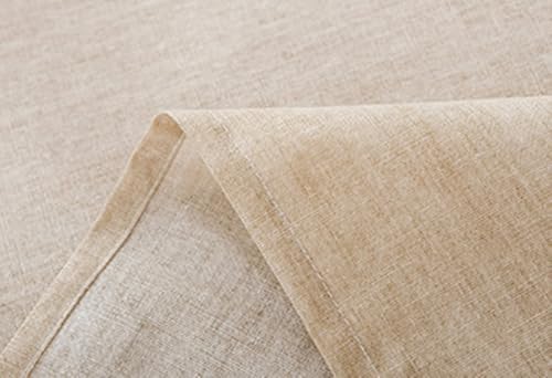 Tablecloth Party, 51 x 71 inch, Rectangle, Beige, Linen Solid Color