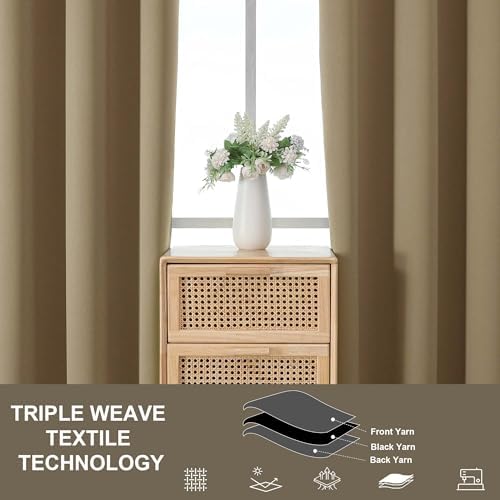 Blackout Curtains 84 Inches Long - Solid Thermal Insulated Thick