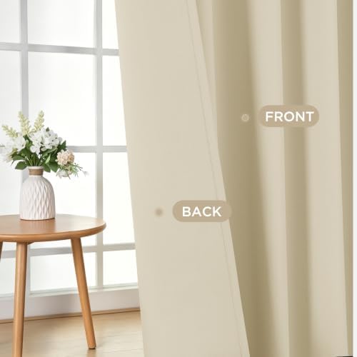 Joydeco Blackout Curtains 72 Inch Length 2 Panels Set, Thermal