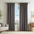 LUSTROWIN Natural Linen Curtains 108 Inches Long for Living Room
