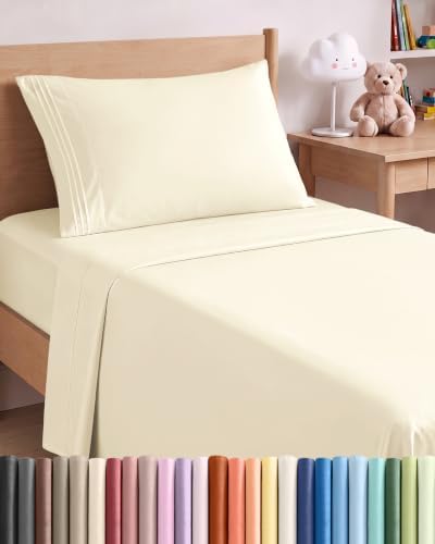 Twin XL Size 3 Piece Sheet Set - Breathable & Cooling Sheets - Off