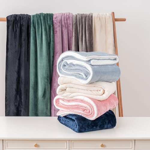 Berkshire Blanket-Sherpa Fleece Blanket, Warm and Soft Loftmink