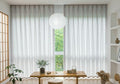 Epinki Sheer Curtains Living Room, Polyester Light Gray Solid Color