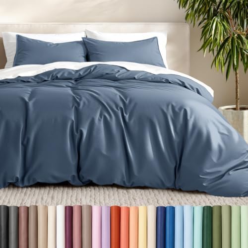 Bare Home Duvet Cover Set 1800 Ultra-Soft (Queen, Bering Sea)
