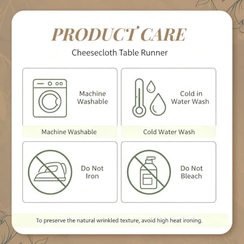10 Pack Beige Cheesecloth Table Runner 17x108 Inch Boho Wedding Decor