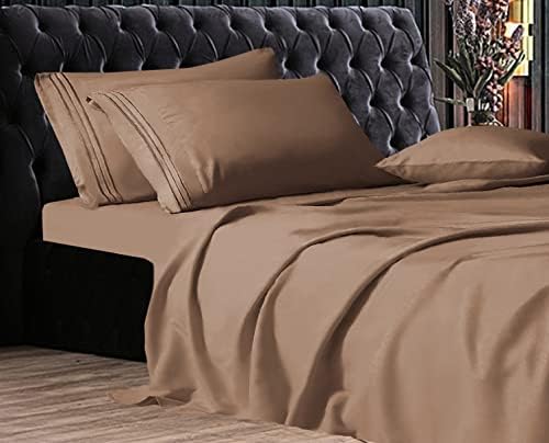 Elegant Comfort Luxe Quality Microfiber 3-Line Sheet Set Breathable