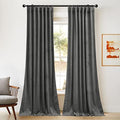 NICETOWN Grey Velvet Curtains 120 inch Long, 52" W x 120" L, 2 Panels