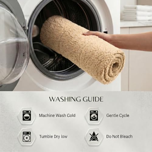 SUPERIOR Cotton Washable Bath Rug with Runner Bundle Set, 3 Piece