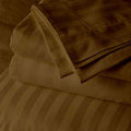 ARlinen 100% Cotton Sheet Taupe Stripe Full -Sheets Set, 4-Piece