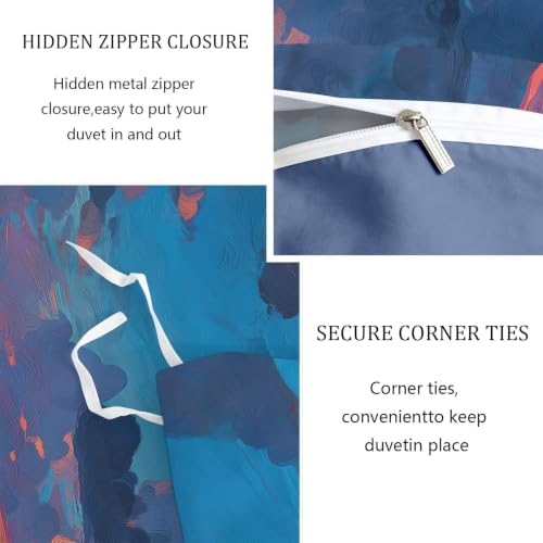 King Duvet Cover Set Natural Scenery Clouds and Sunset Bedding with