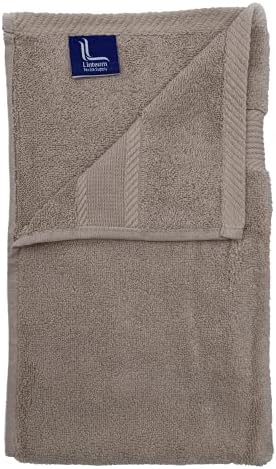 Linteum Textile Supply 16x28 Premium Hand Towels (Taupe, 6)