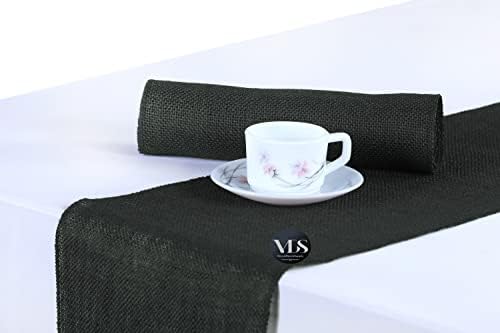 VDS Pack of 10, Burlap Table Runner 100% Natural Jute Rustic Hessian