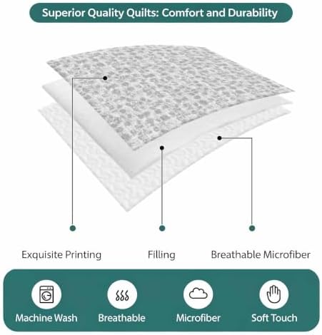 Vintage Gray King Size Down Alternative Comforter, Lightweight