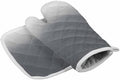 Quilted Cotton Terry Cloth Oven Mitt, Pot Holder Grey Ombre Summer