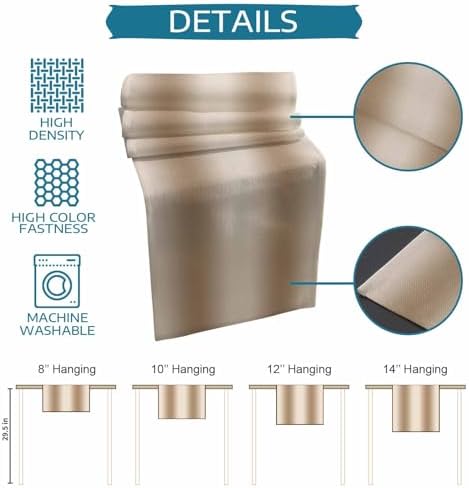 Khaki Ombre Cotton Linen Table Runner - 90 Inch Long, Brown Gradient