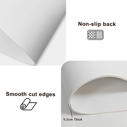 Minimalist Taupe Stripes Leather Placemats Set of 6,12x18