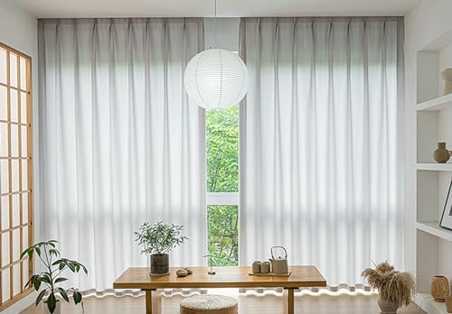 Tulle Curtains for Living Room 2 Panel Set,2 x 34W x 63H,Voile Curtain