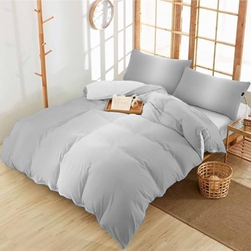 Duvet Cover Set Queen, Abstract Gray Gradient Style 3 Piece Bedding