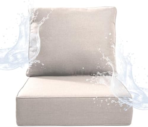 6 inches Thicker Outdoor Chair Cushions Set- 24" *24" *6" Waterproof