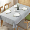 Tablecloth, Waterproof Linen Solid Color Tablecloth, Modern Minimalist