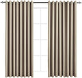 Blackout Curtains for Bedroom 2 Panels 108 W x 84 L Inches Beige