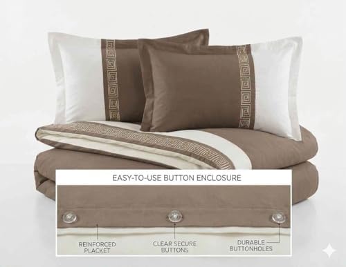 sheetsnthings Astrid 100-Percent Microfiber Full-Queen 3PC Duvet Cover