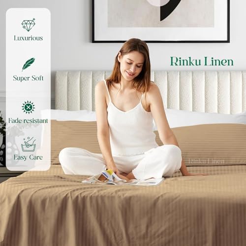 Genuine 600 Thread Count Egyptian Quality Cotton 4-Pieces Sheet Set