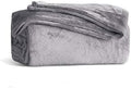 KMUSET Fleece Blanket Grey Queen Size Lightweight Cozy Plush