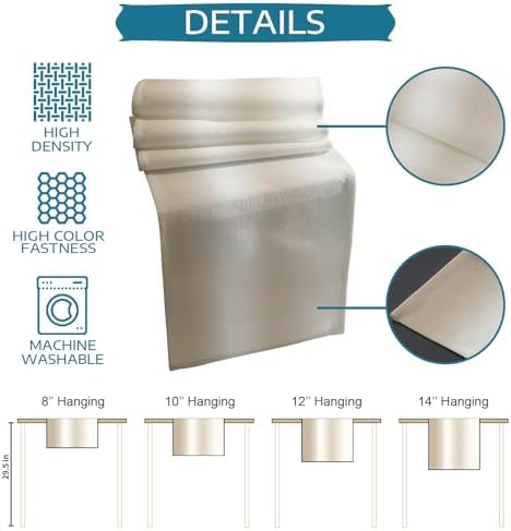 Cream Ombre Table Runner and Placemats for Dining Table,Burlap Coffee