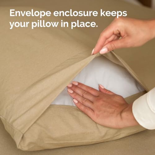 King Pillow Cases Set of 2 - Ultra Soft Pillowcase Covers - Heathered